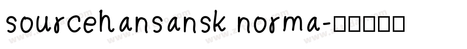 sourcehansansk norma字体转换